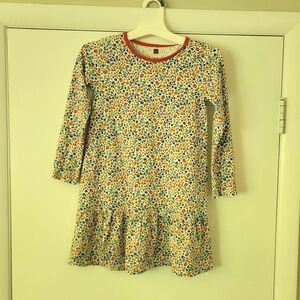 Tea collection long sleeve floral dress size 7